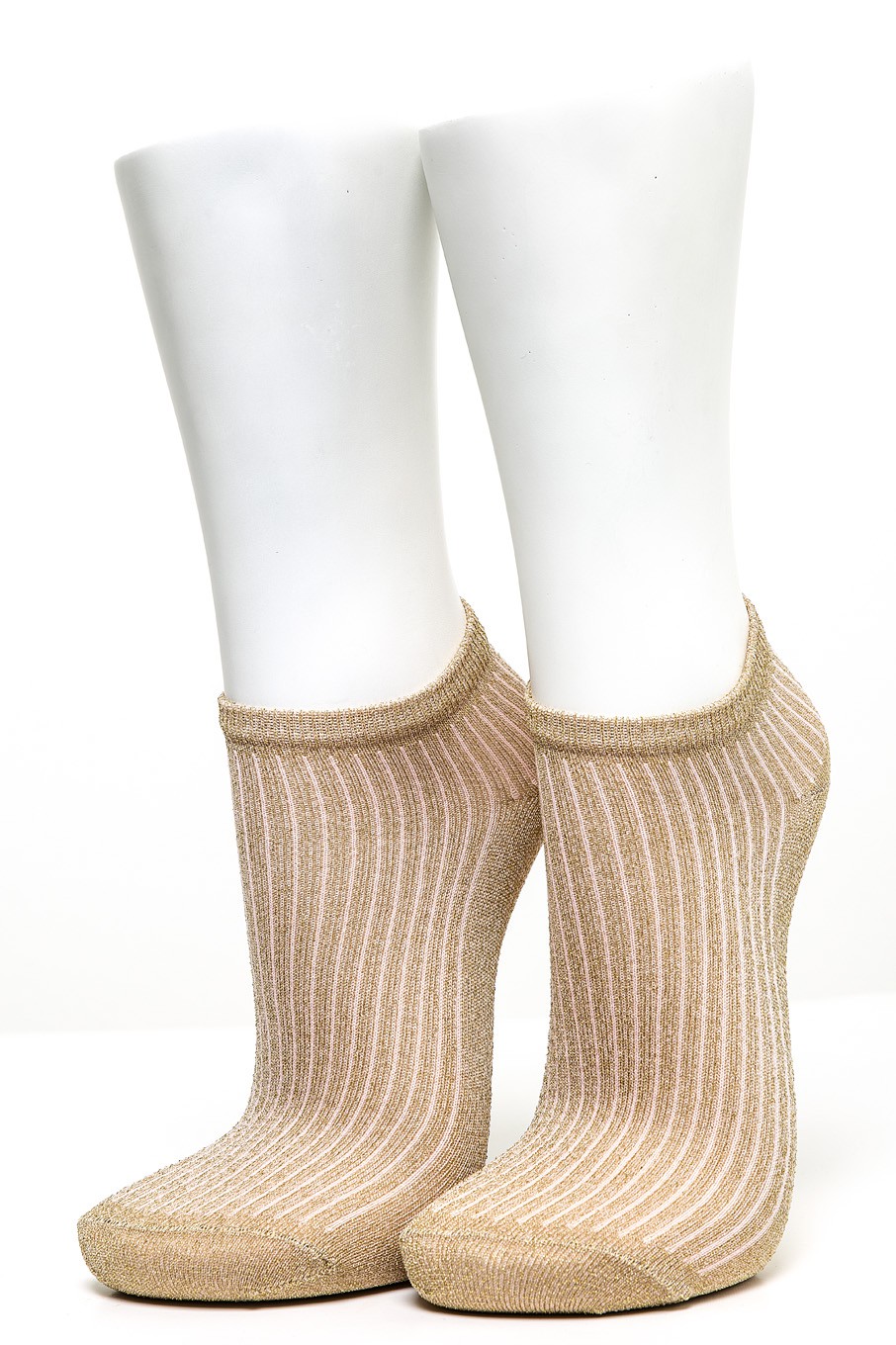 4’lü Kadın Simli Derbili Asortili Patik Çorabı